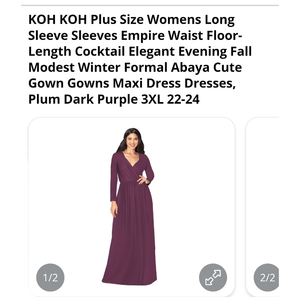 KOH KOH - 3X Plum Chic Maxi Dress - Picture 14 of 15